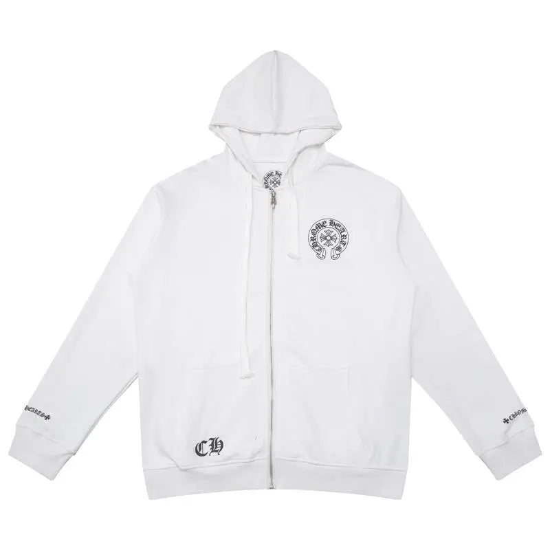 Luxury CHROME HEARTS  Horseshoe ZIP-UP Hoodie Gorilla Fits