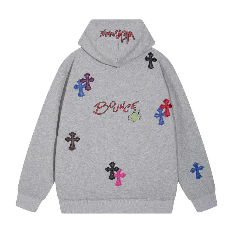 CHROME HEARTS  Cross Print Hoodie Gorilla Fits