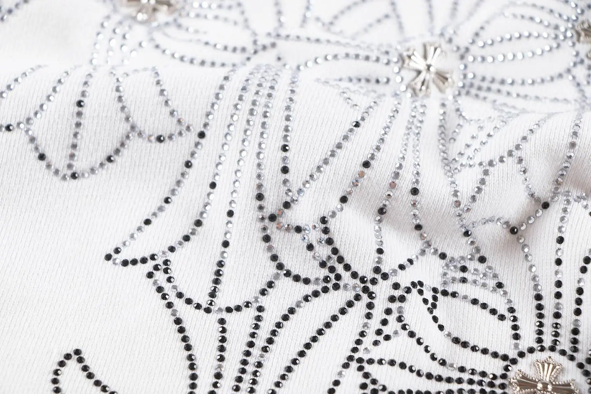 Luxury CHROME HEARTS  ZIP-UP Hoodie Firework Cross Chrome-Hearts