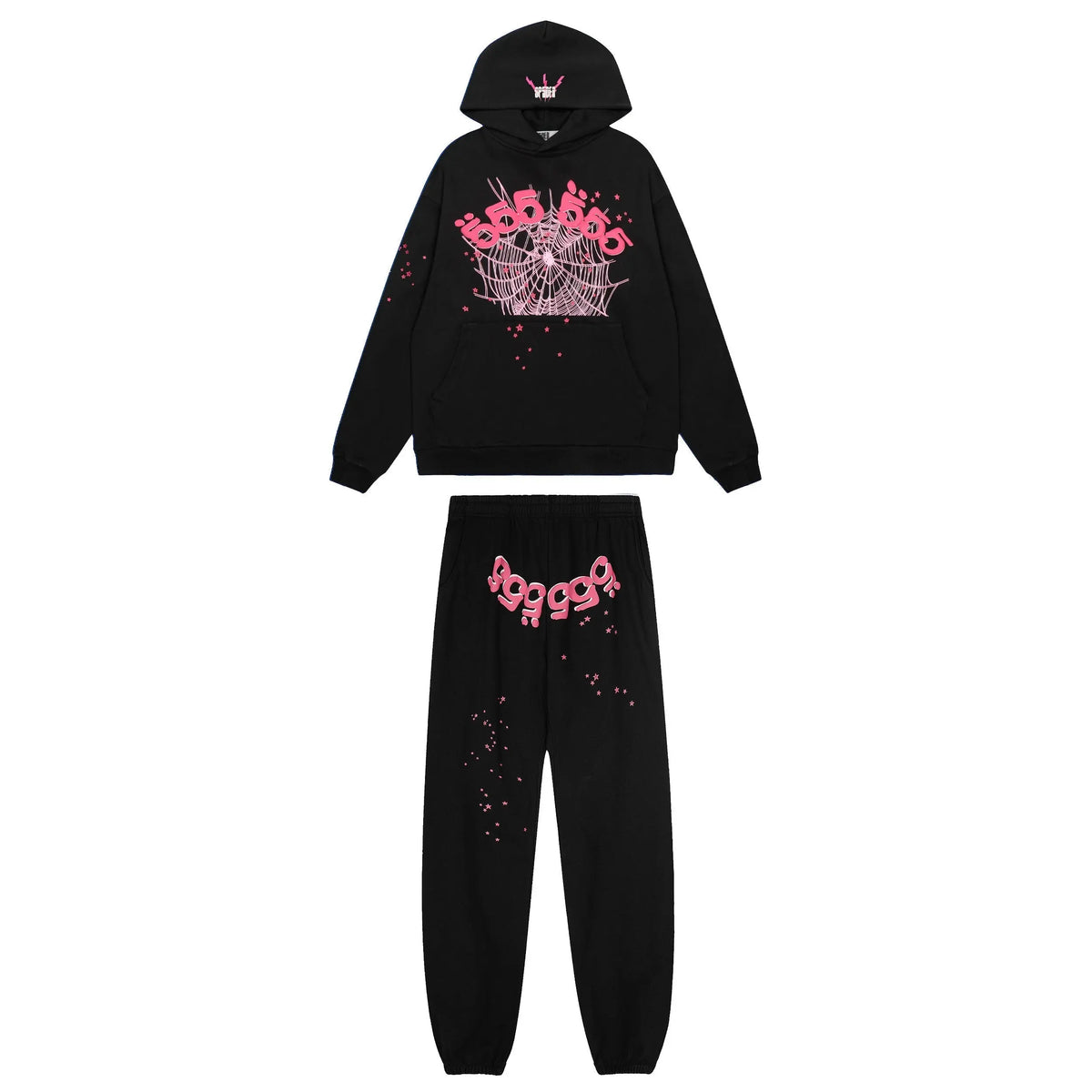 Sp5der 555 Web Hoodie Black/Blue Sp5der