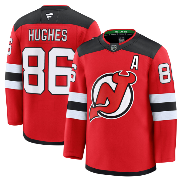 Jack Hughes New Jersey Devils Fanatics Premium Home Jersey Gorilla Fits