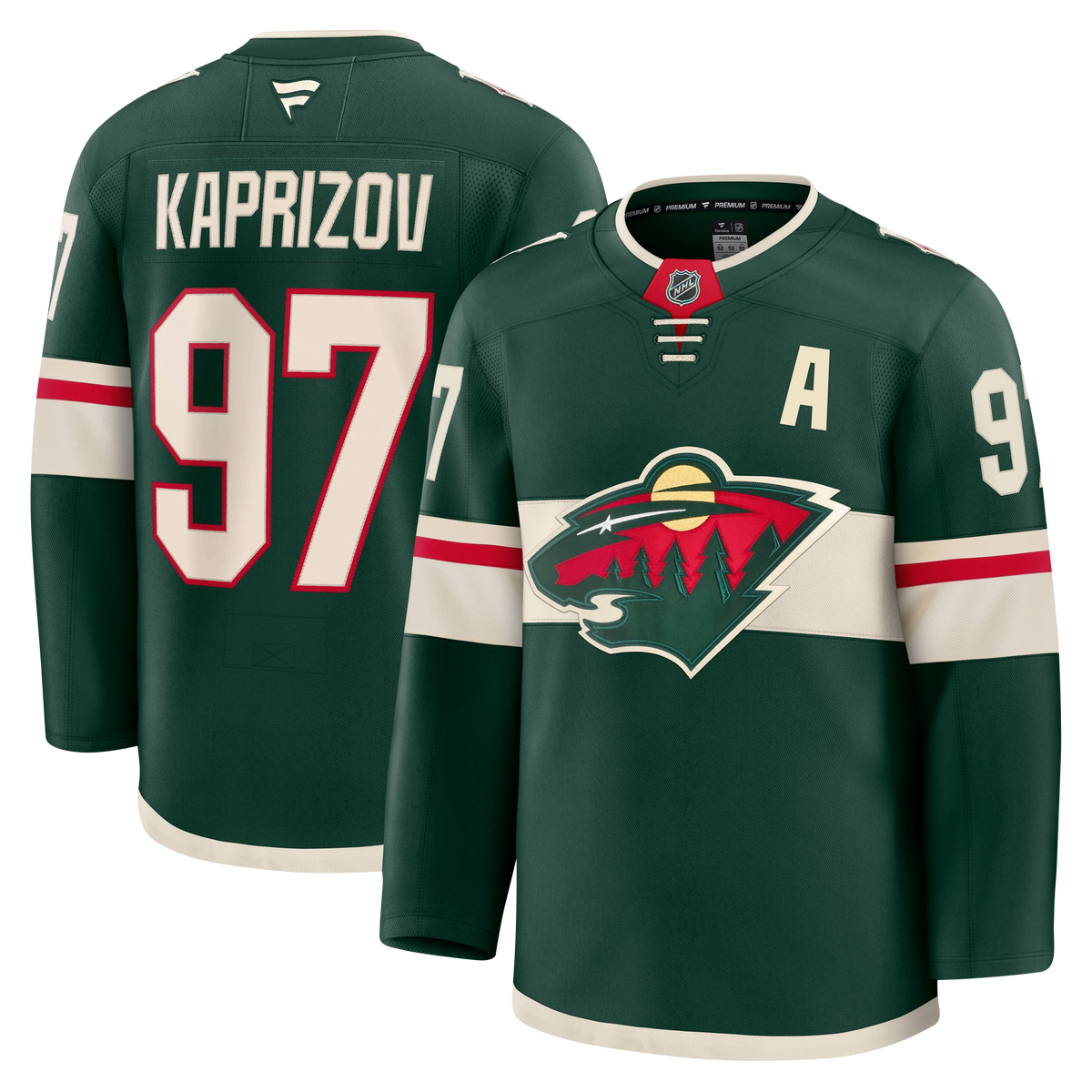 Kirill Kaprizov Minnesota Wild Fanatics Premium Home Jersey Gorilla Fits