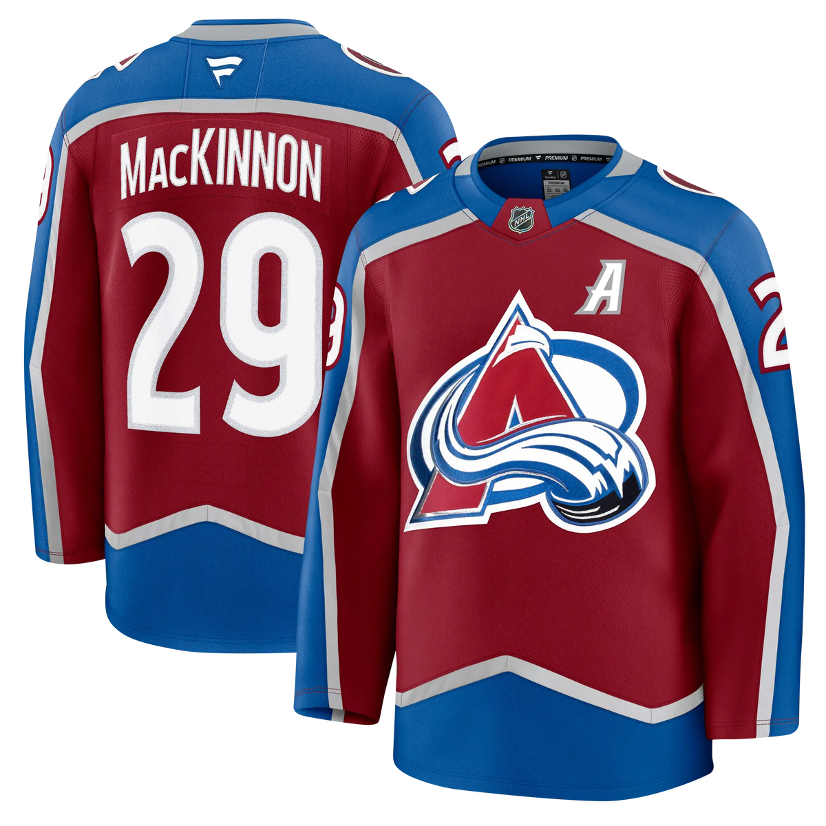 Nathan MacKinnon Colorado Avalanche Fanatics Premium Home Jersey Gorilla Fits