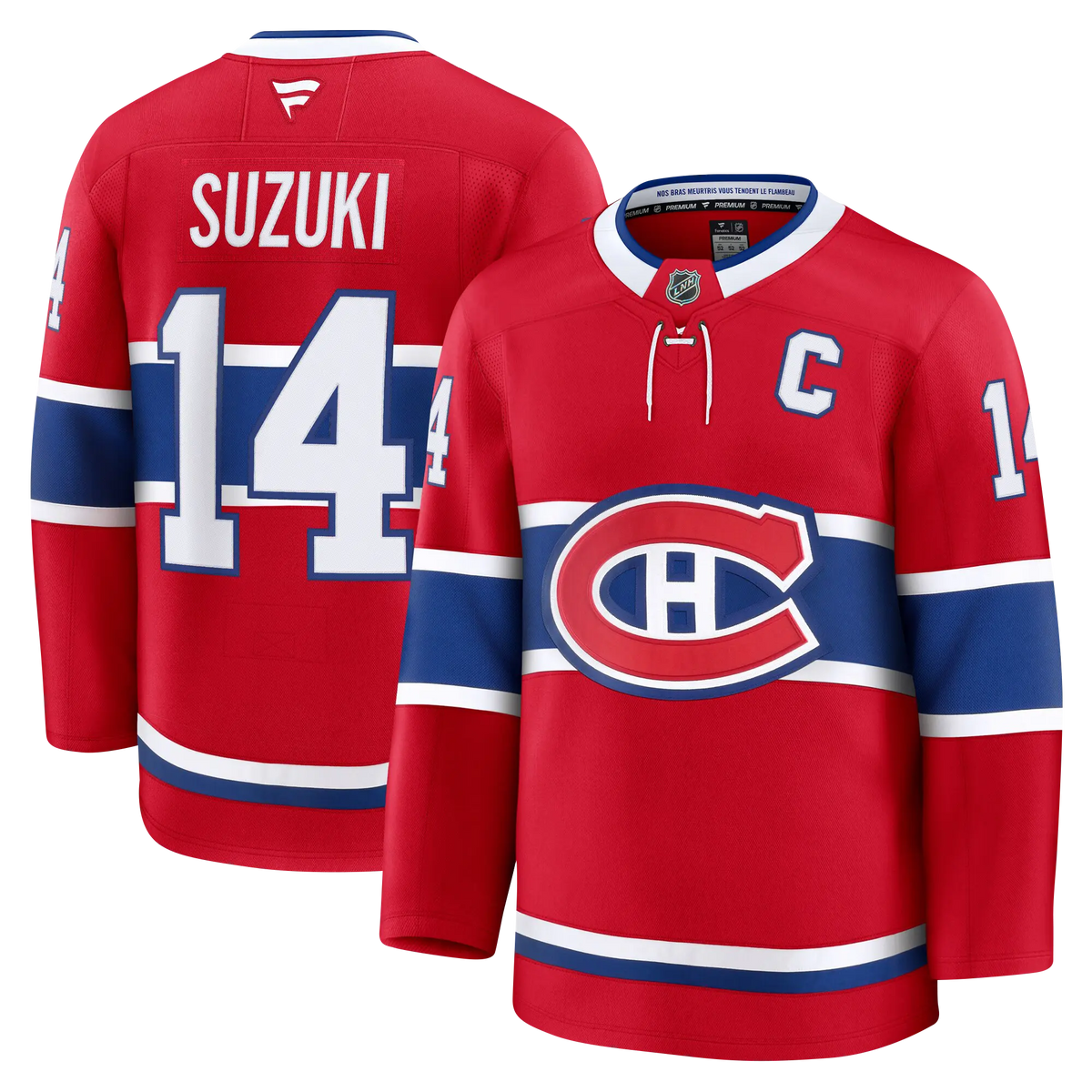 Nick Suzuki & Custom Montreal Canadiens Fanatics Premium Home Jersey Gorilla Fits