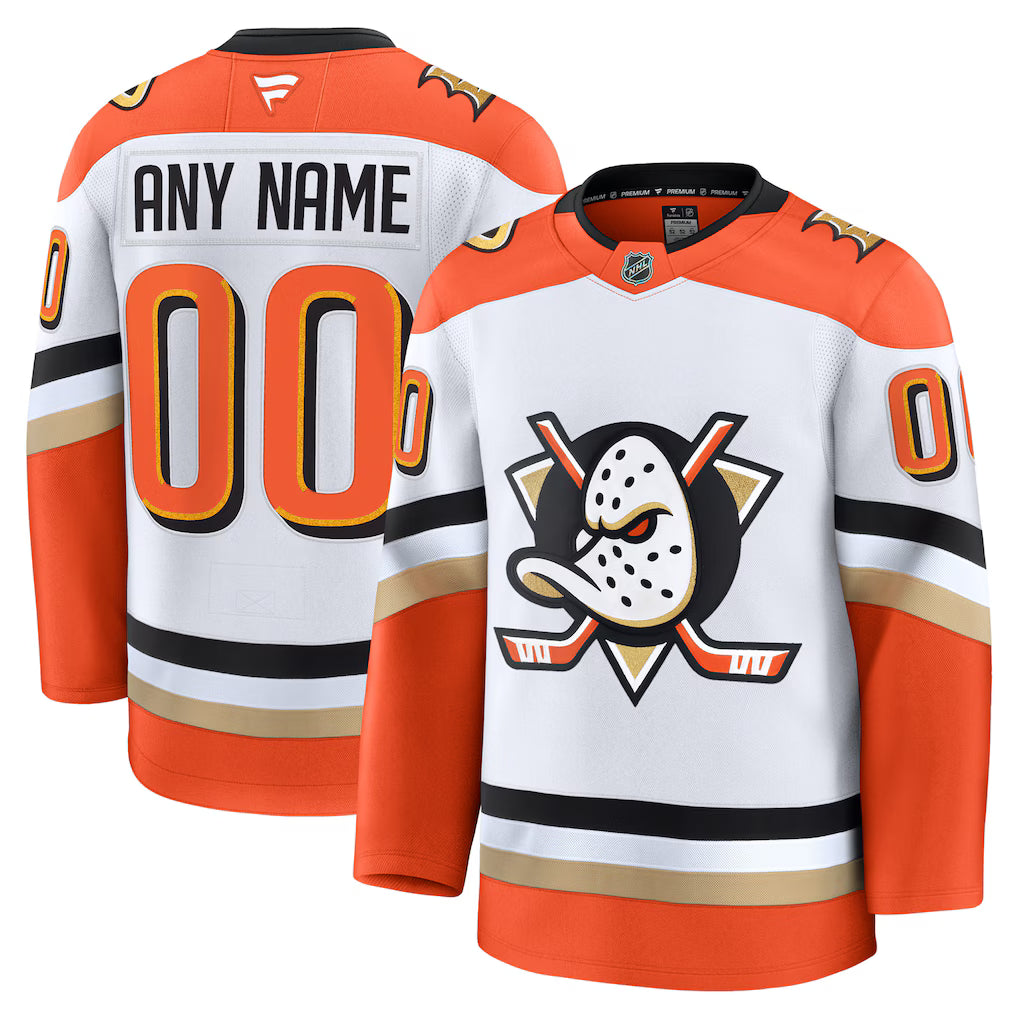 Anaheim Ducks Fanatics Premium Away White Jersey Gorilla Fits