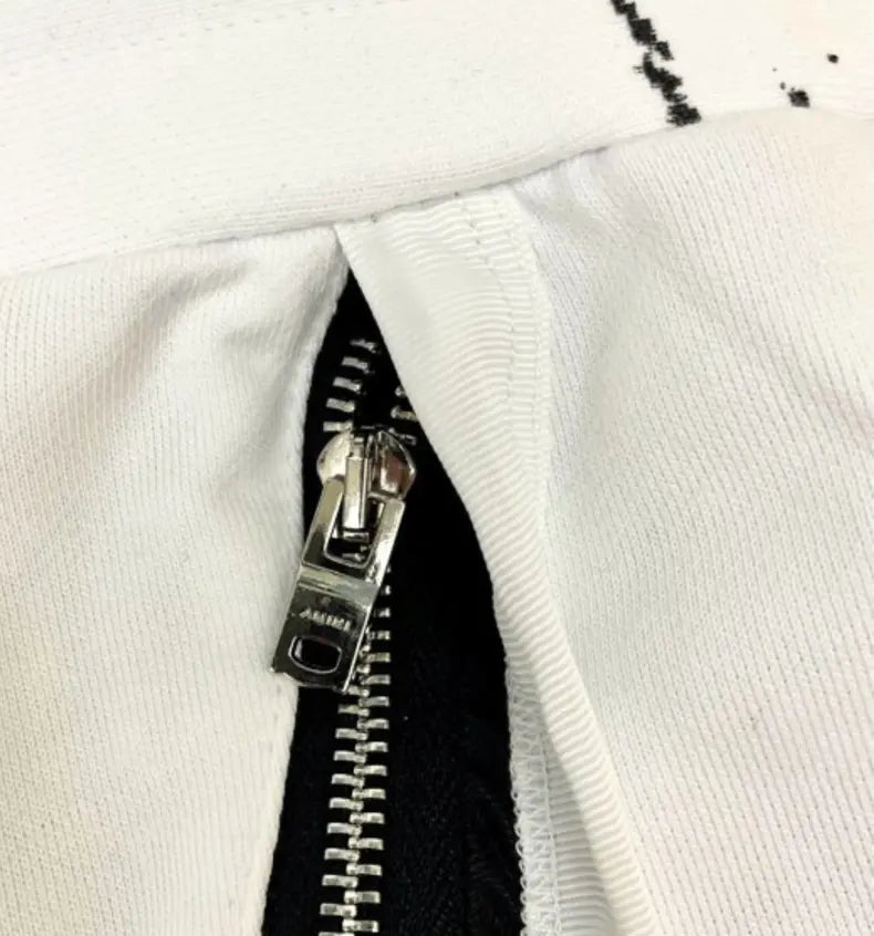 Amiri Cracked Sweatpants in White and Black Options Gorilla fits