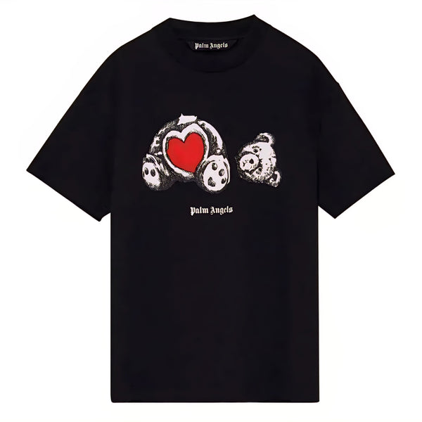 PalmAngels Red Heart Bear Black Baggy tee. Buy 3 get 1 FREE Gorilla fits