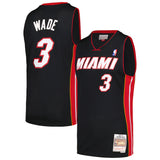 Miami heat Dwyane Wade 3 Jersey - Mitch&ness - White & red/ nba jersey.Adult Men size. Embroidered. Gorilla fits