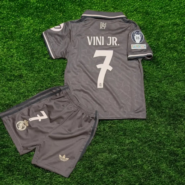 New 24/25 Real Madrid kids Soccer/football Jersey and Shorts Set, Vini/Bellingham/mbappe and more. Gorilla fits