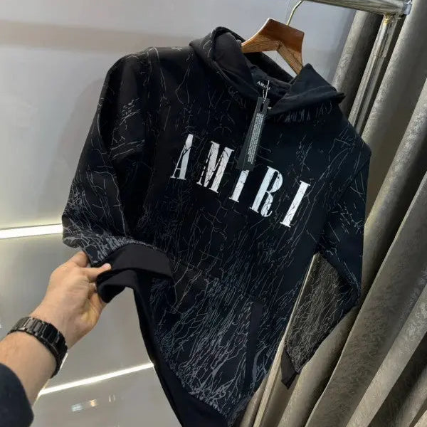 Amiri Cracked Sweatshirts in White and Black Options hoodie/ pullover Gorilla fits