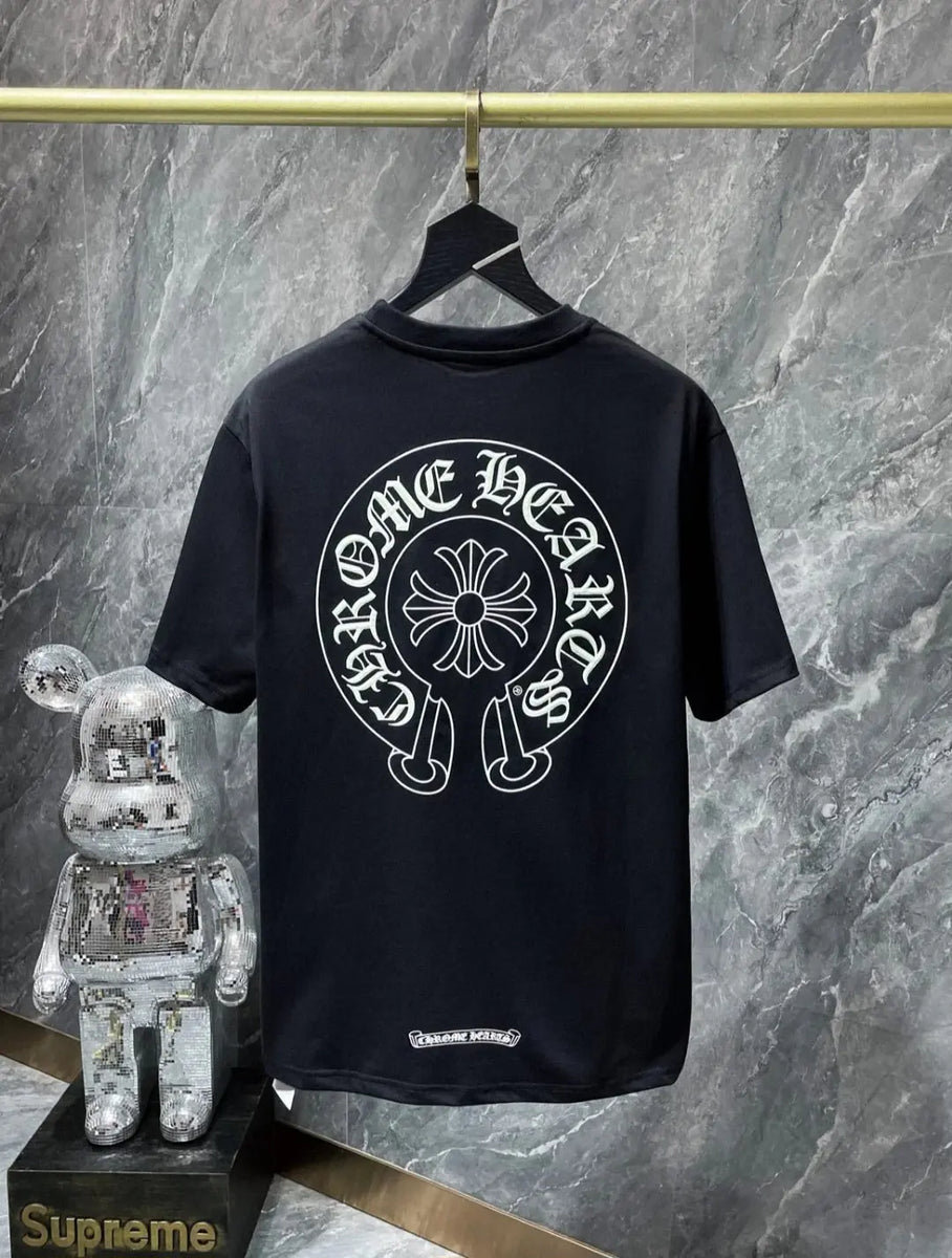 Black/White Horseshoe Chrome Hearts T-shirts . Buy 3 get 1 FREE Gorilla fits