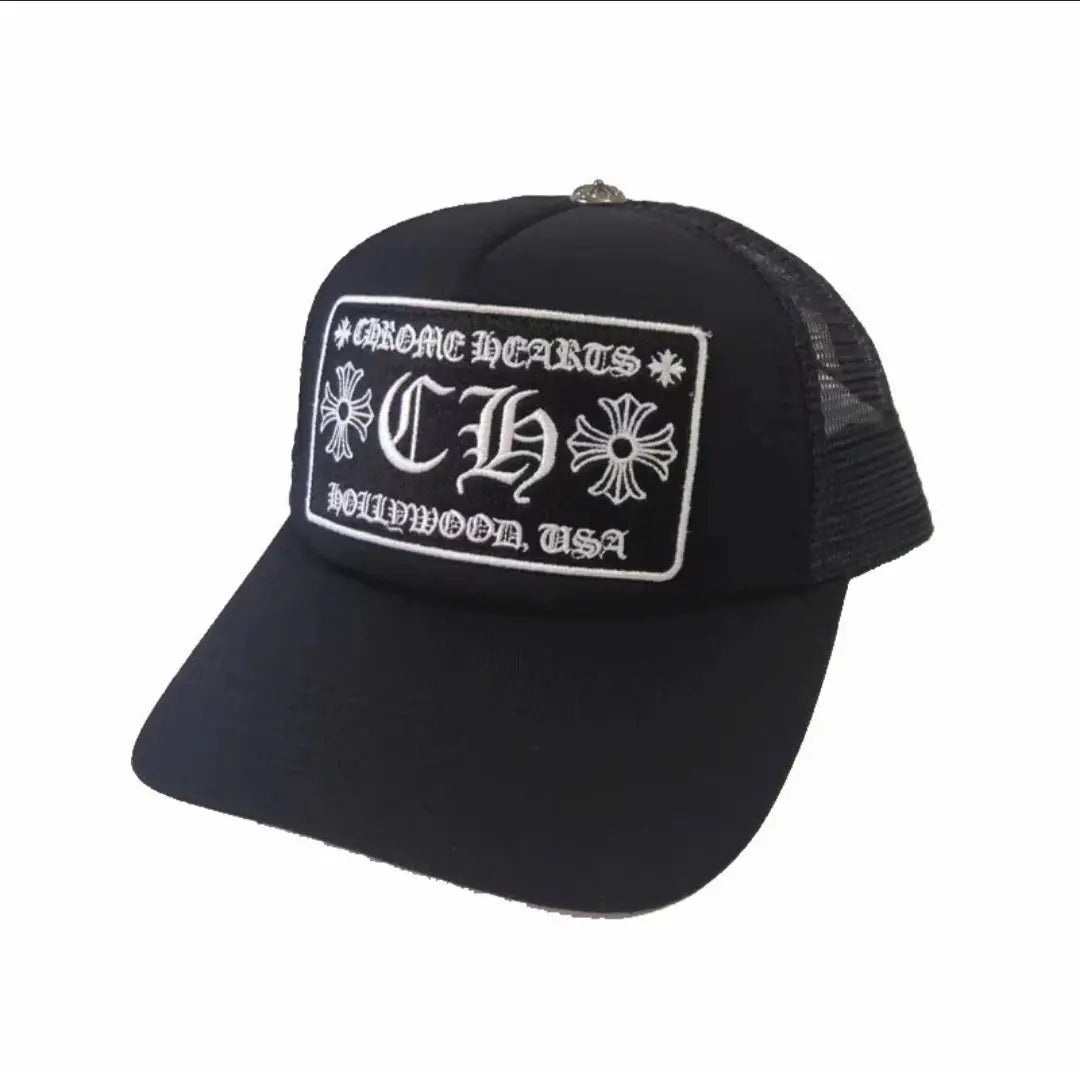 Chrome Hearts Trucker Hat Black/White Gorilla fits
