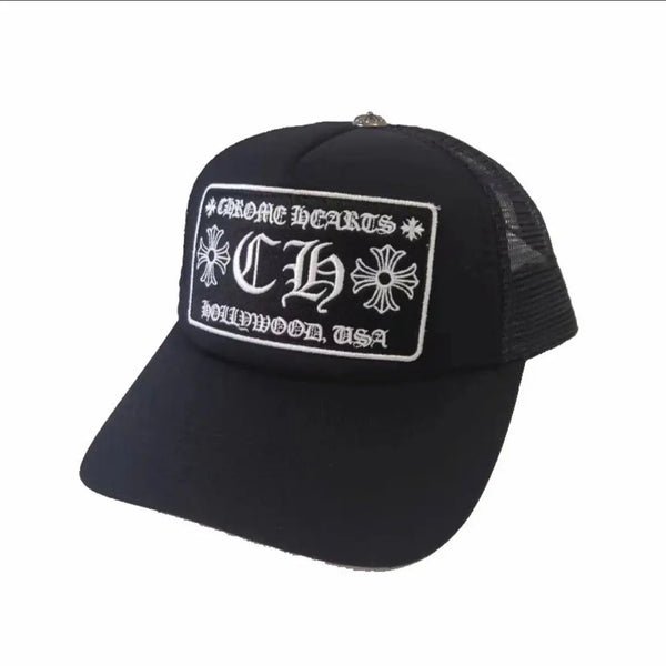 Chrome Hearts Trucker Hat Black/White Gorilla fits