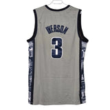 Allen Iverson Gray Georgetown Hoyas 1995/96 Swingman jersey. embroidered Gorilla fits
