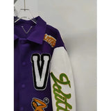 Embroidered LV LETTERMAN Varsity Jacket Gorilla fits