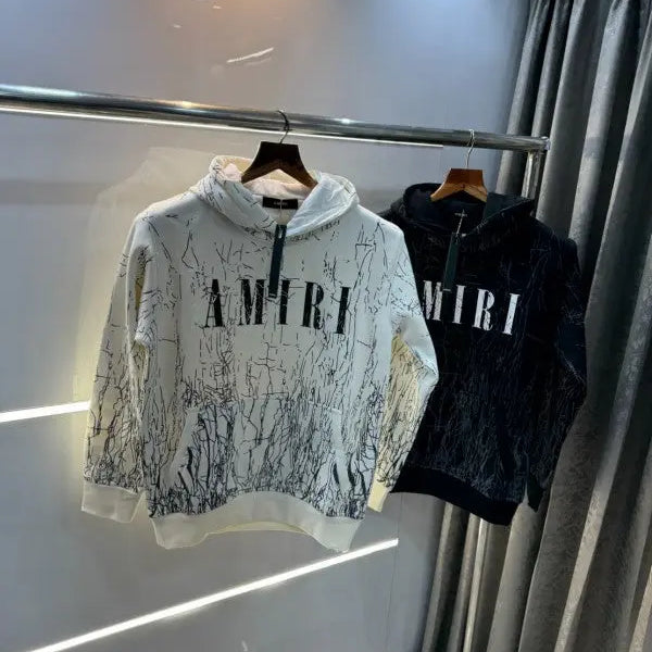 Amiri Cracked Sweatshirts in White and Black Options hoodie/ pullover Gorilla fits