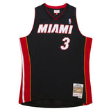 Miami heat Dwyane Wade 3 Jersey - Mitch&ness - White & red/ nba jersey.Adult Men size. Embroidered. Gorilla fits