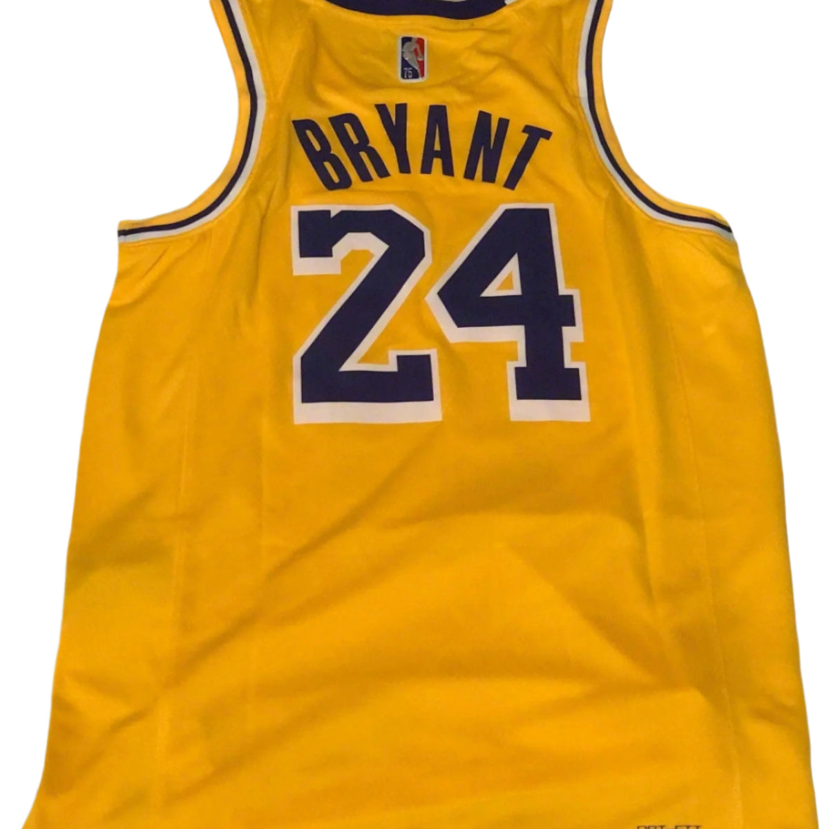 Nba Mens Kobe Bryant jersey Lakers Kb #24 yellow/Black Mamba Day Swingman Jersey #8 infront and #24 on back. Kobe Bryant tribute.